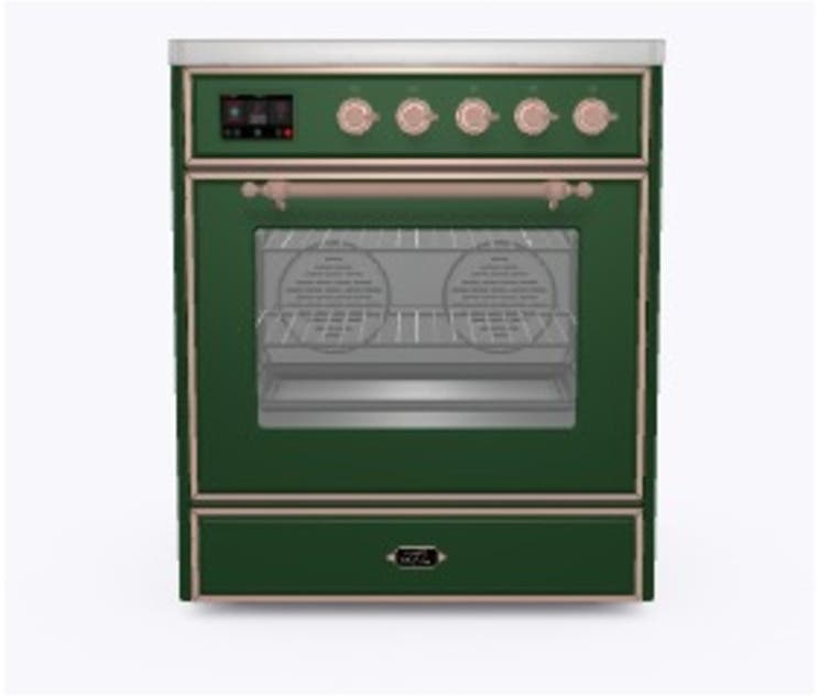 Ilve UMI09NS3EGP Emerald Green W/ Copper Trim