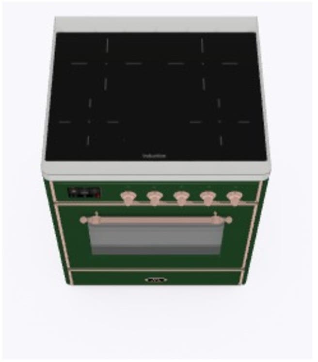 Ilve UMI09NS3EGP Emerald Green W/ Copper Trim