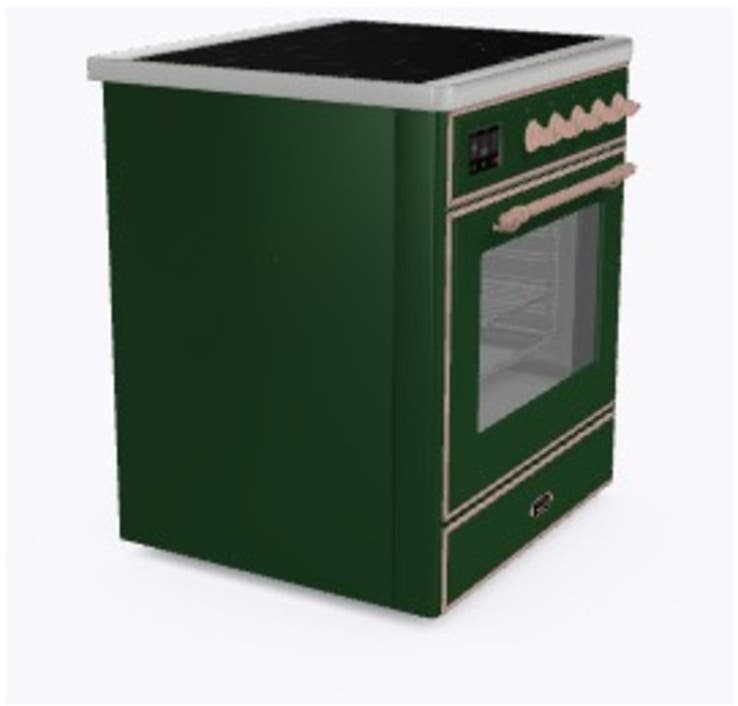 Ilve UMI09NS3EGP Emerald Green W/ Copper Trim