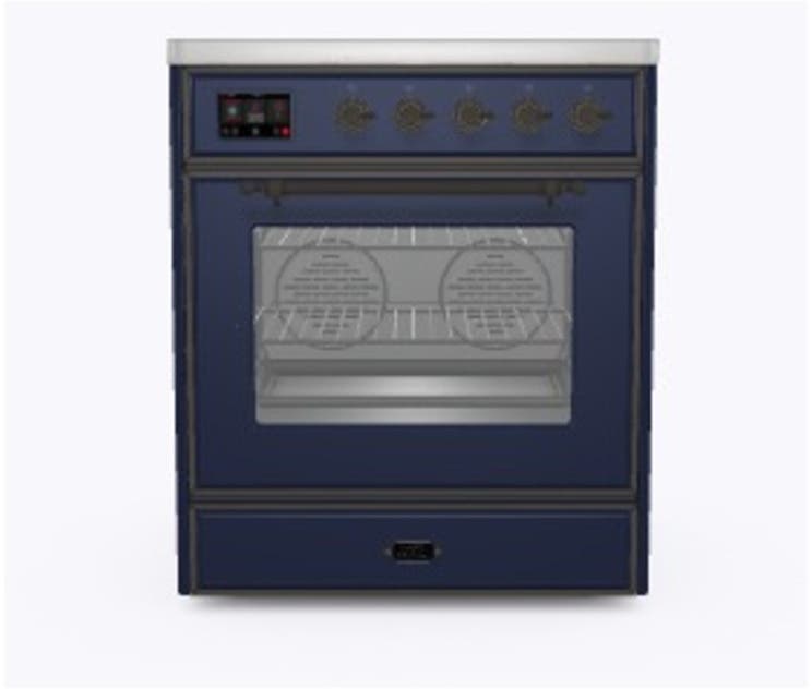 Ilve UMI09NS3MBB Midnight Blue W/ Bronze Trim
