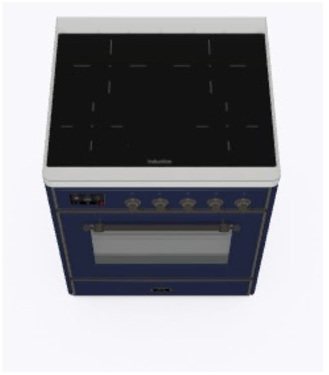 Ilve UMI09NS3MBB Midnight Blue W/ Bronze Trim