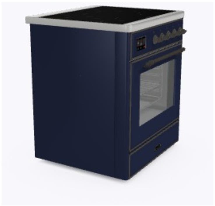 Ilve UMI09NS3MBB Midnight Blue W/ Bronze Trim