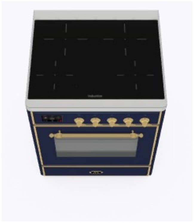 Ilve UMI09NS3MBG Midnight Blue W/ Brass Trim