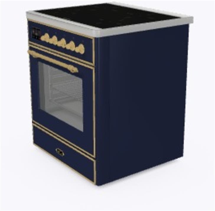 Ilve UMI09NS3MBG Midnight Blue W/ Brass Trim