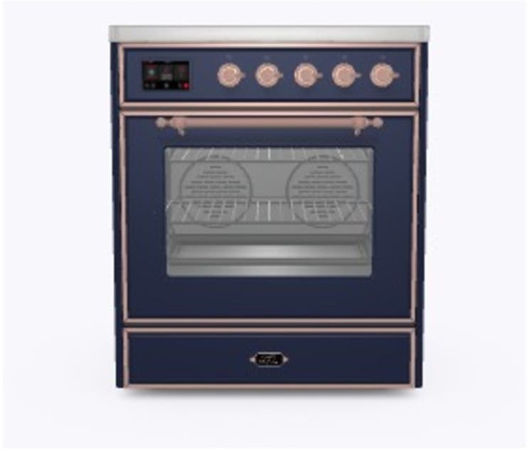 Ilve UMI09NS3MBP Midnight Blue W/ Copper Trim