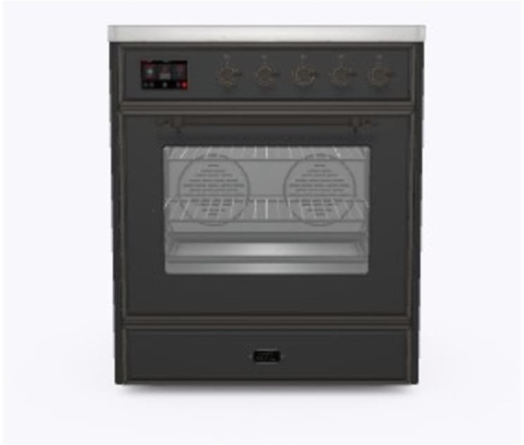 Ilve UMI09NS3MGB Matte Graphite W/ Bronze Trim