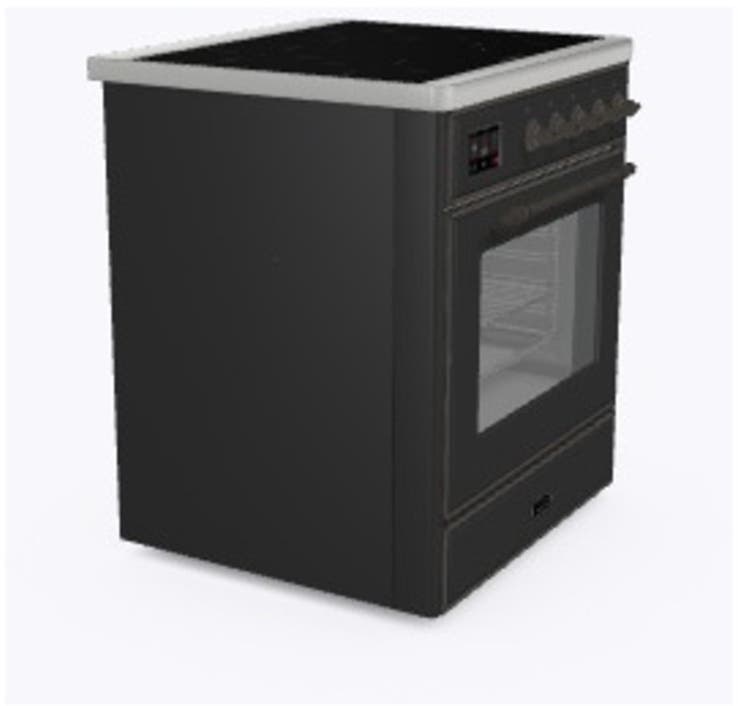 Ilve UMI09NS3MGB Matte Graphite W/ Bronze Trim