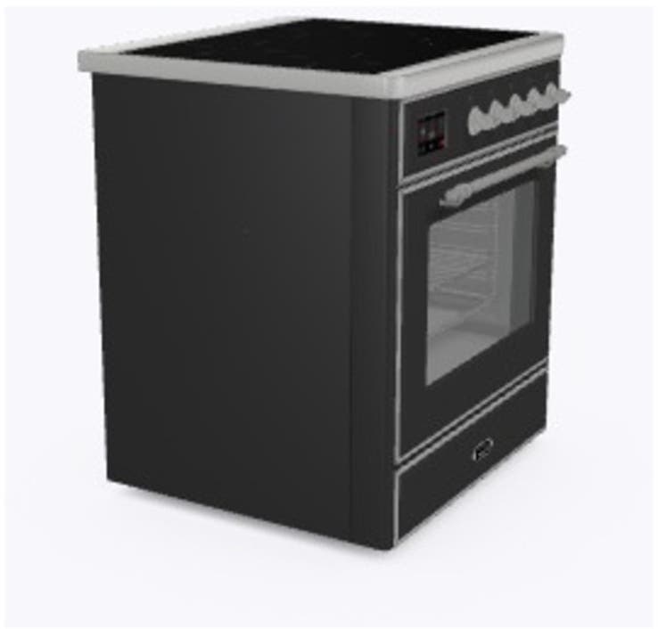 Ilve UMI09NS3MGC Matte Graphite W/ Chrome Trim