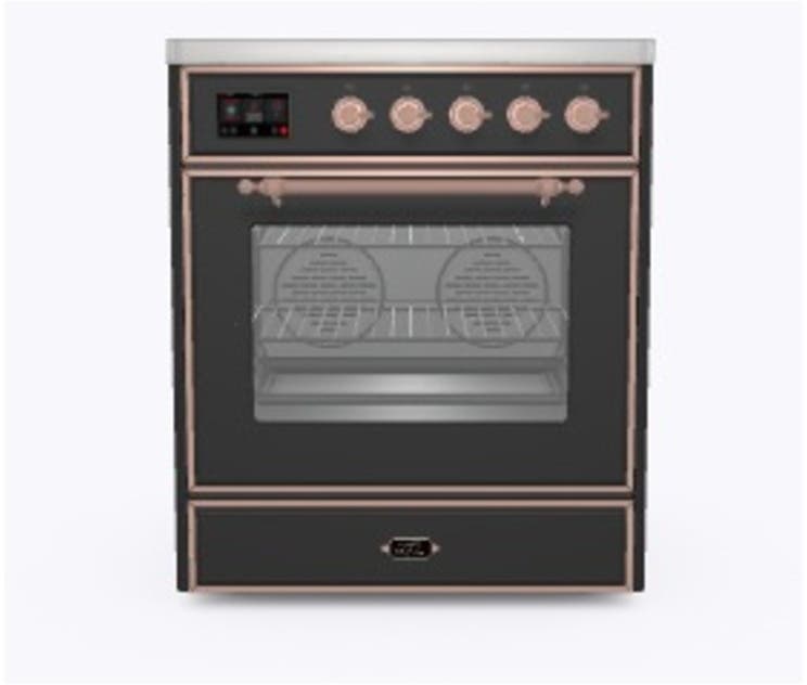 Ilve UMI09NS3MGP Matte Graphite W/ Copper Trim