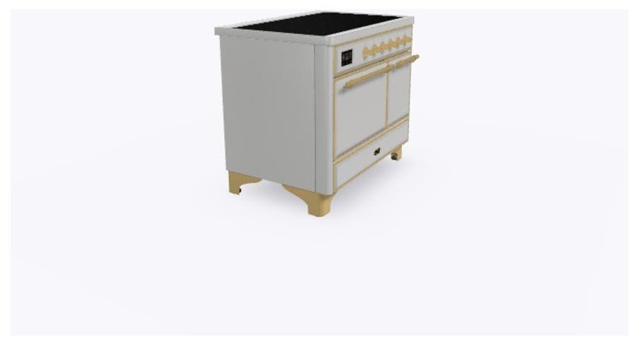 Ilve UMDI10QNS3SSG Stainless Steel W/ Brass Trim