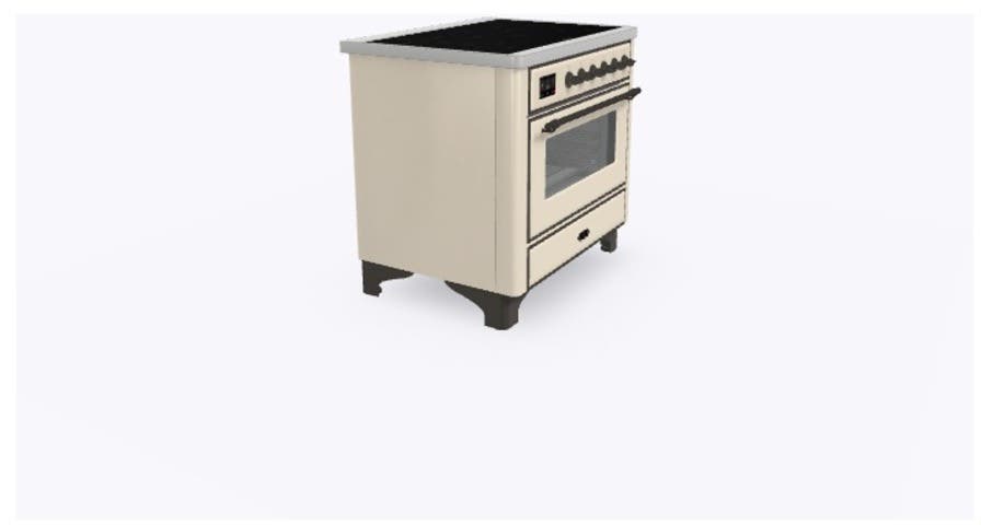 Ilve UMI09NS3AWB Antique White W/ Bronze Trim