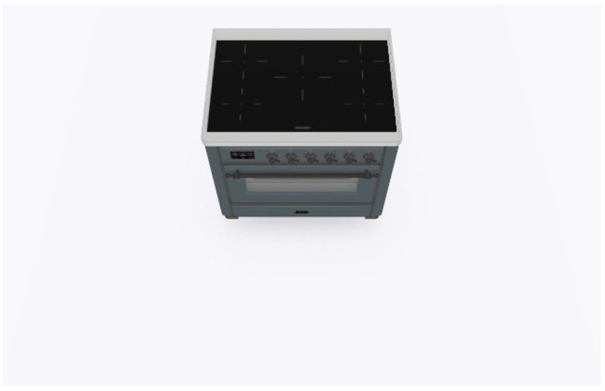 Ilve UMI09NS3BGB Blue Grey W/ Bronze Trim