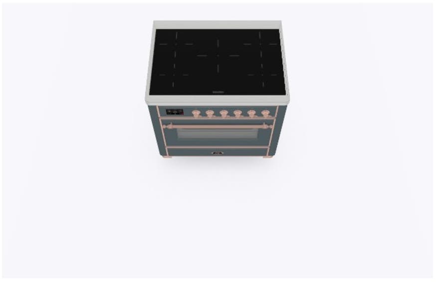 Ilve UMI09NS3BGP Blue Grey W/ Copper Trim