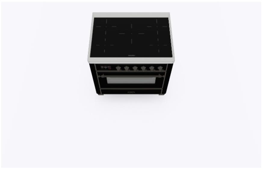 Ilve UMI09NS3BKB Glossy Black W/ Bronze Trim