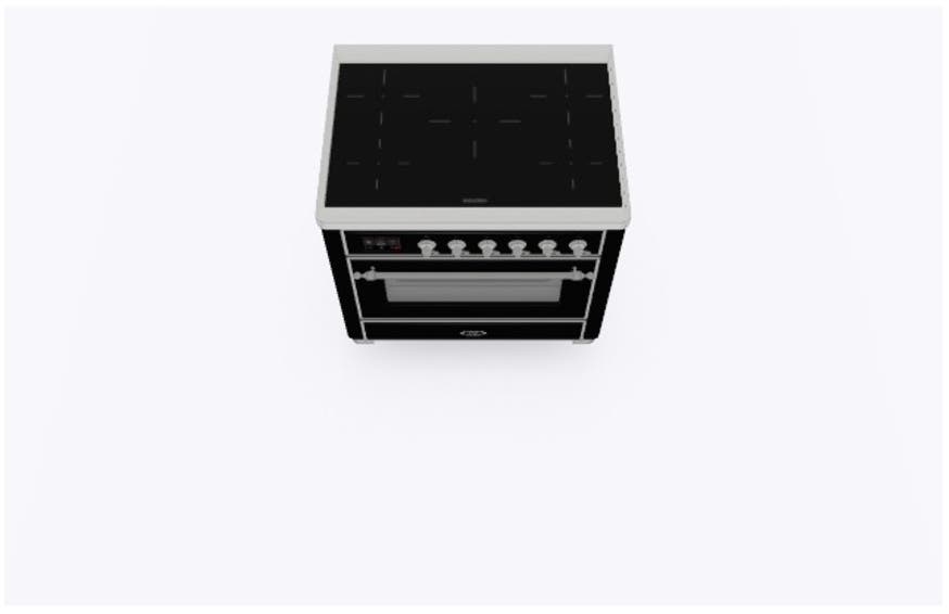 Ilve UMI09NS3BKC Glossy Black W/ Chrome Trim