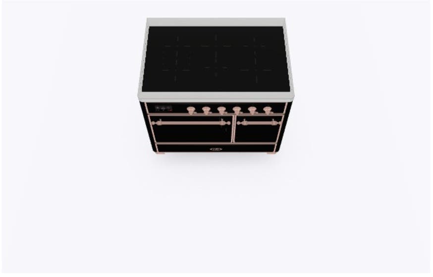 Ilve UMDI10QNS3BKP Glossy Black W/ Copper Trim