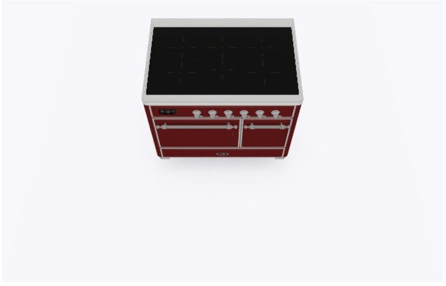 Ilve UMDI10QNS3BUC Burgundy W/ Chrome Trim