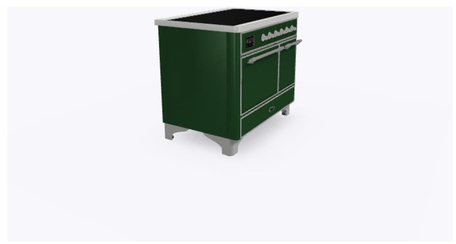Ilve UMDI10QNS3EGC Emerald Green W/ Chrome Trim