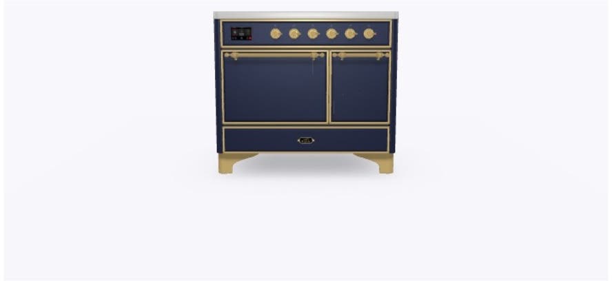 Ilve UMDI10QNS3MBG Midnight Blue W/ Brass Trim