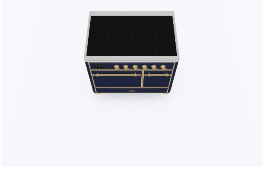 Ilve UMDI10QNS3MBG Midnight Blue W/ Brass Trim