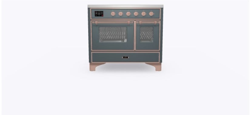 Ilve UMDI10NS3BGP 40" Freestanding Electric Induction Range w/ 6 Ele...