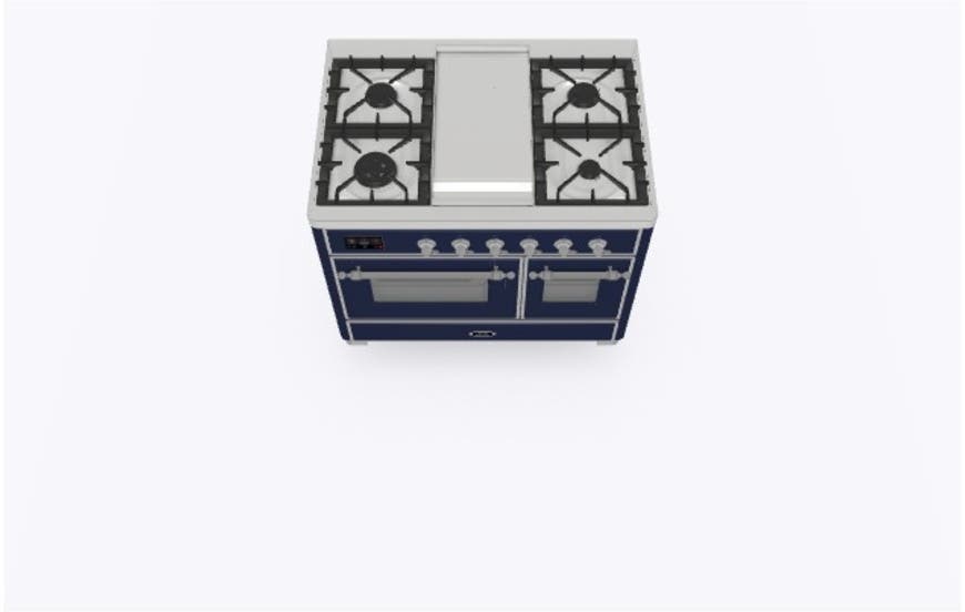 Ilve UMD10FDNS3MBCLP Liquid Propane In Midnight Blue W/ Chrome Trim
