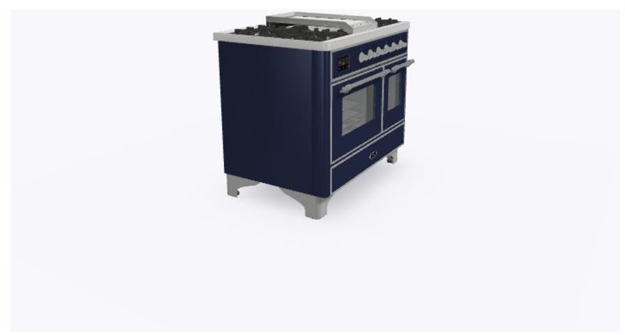Ilve UMD10FDNS3MBCLP Liquid Propane In Midnight Blue W/ Chrome Trim