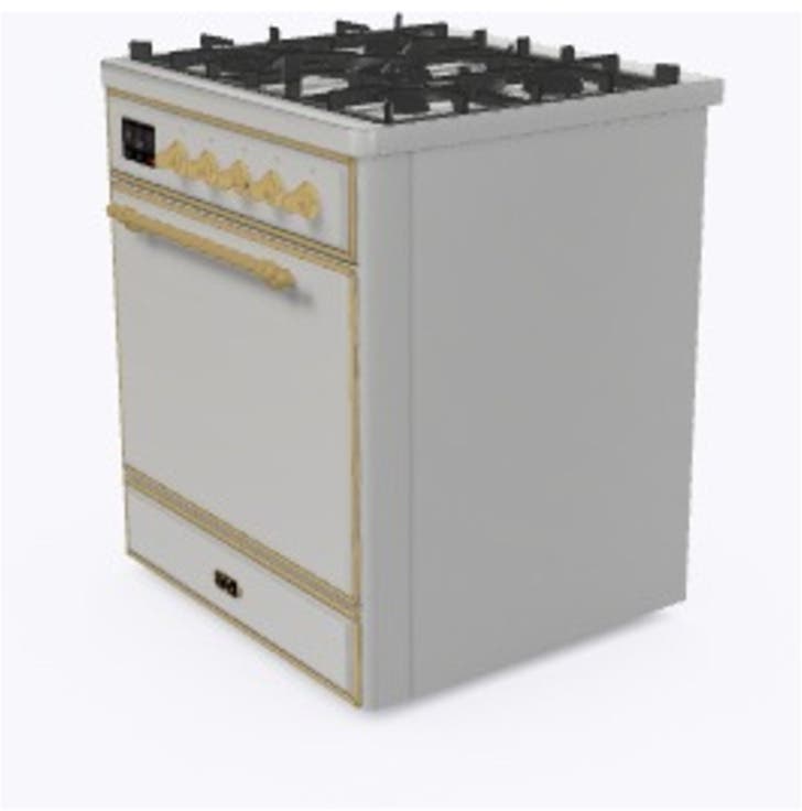Ilve UM30DQNE3SSG Natural Gas In Stainless Steel W/ Brass Trim