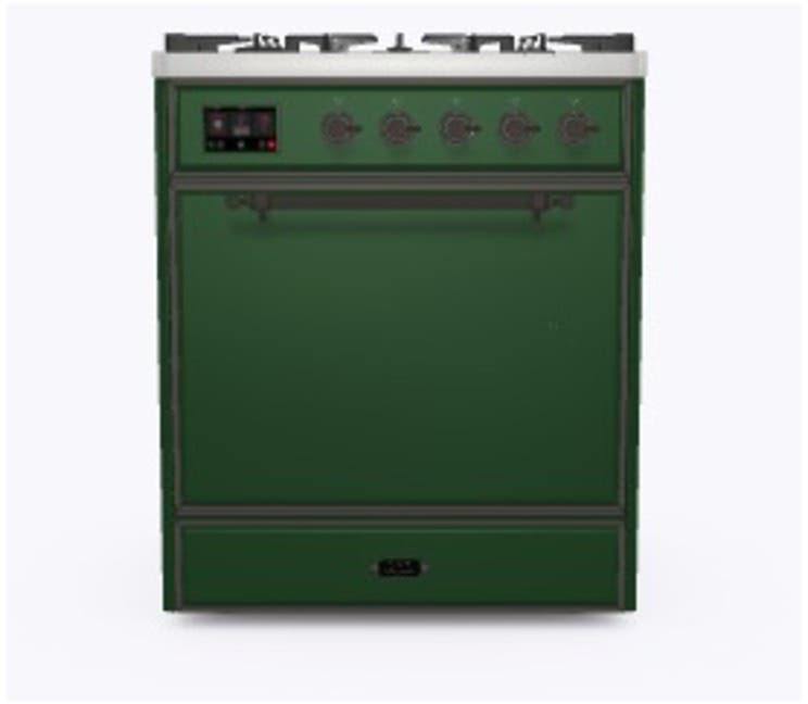 Ilve UM30DQNE3EGBLP Liquid Propane In Emerald Green W/ Bronze Trim