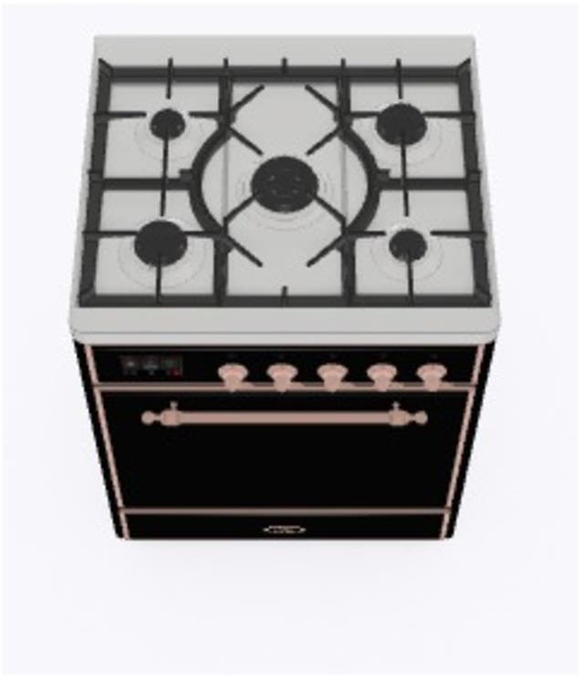 Ilve UM30DQNE3BKPLP Liquid Propane In Glossy Black W/ Copper Trim