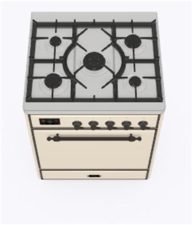 Ilve UM30DQNE3AWB Natural Gas In Antique White W/ Bronze Trim