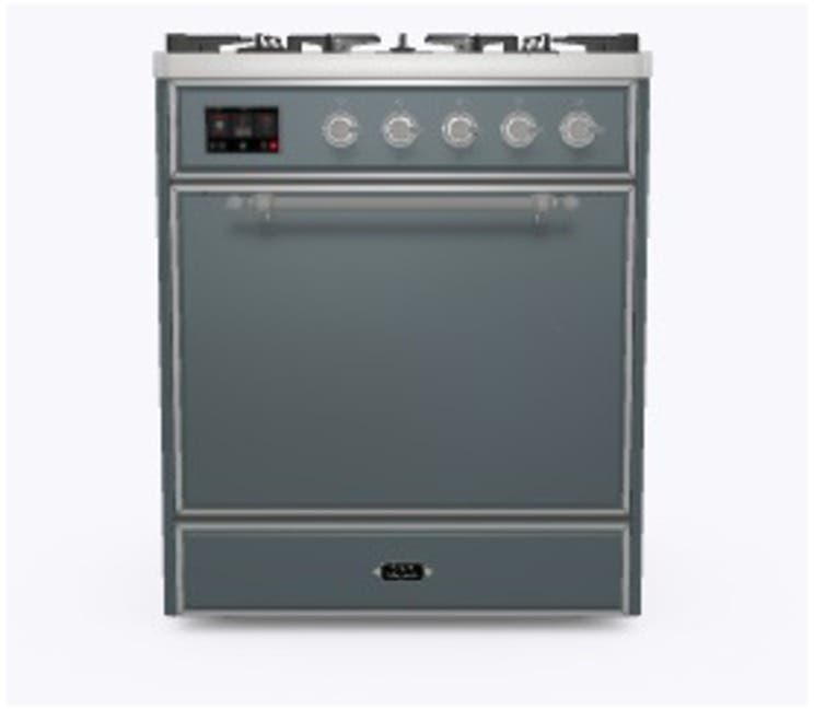 Ilve UM30DQNE3BGCLP Liquid Propane In Blue Grey W/ Chrome Trim