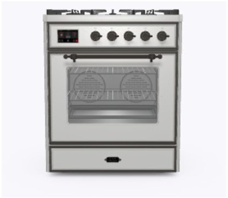 Ilve UM30DNE3SSBLP Liquid Propane In Stainless Steel W/ Bronze Trim