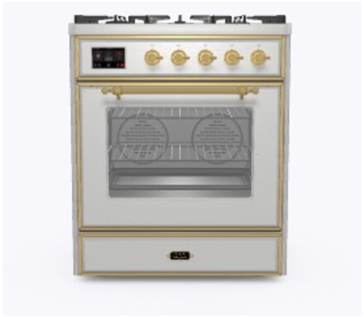 Ilve UM30DNE3SSG Natural Gas In Stainless Steel W/ Brass Trim