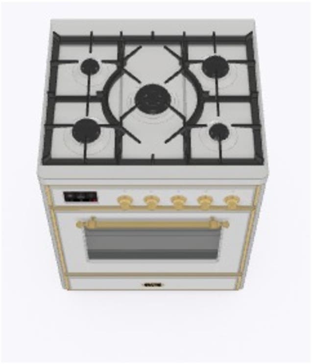 Ilve UM30DNE3SSG Natural Gas In Stainless Steel W/ Brass Trim