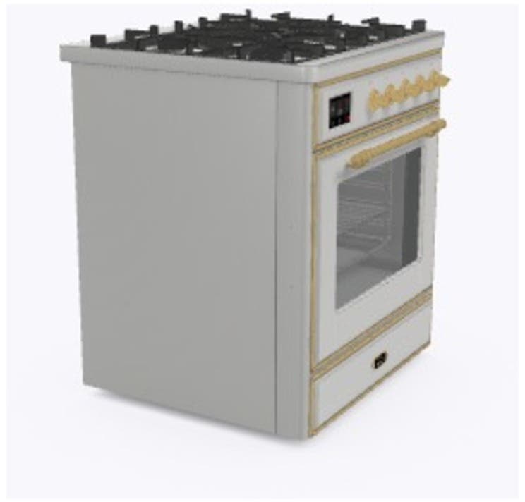 Ilve UM30DNE3SSG Natural Gas In Stainless Steel W/ Brass Trim