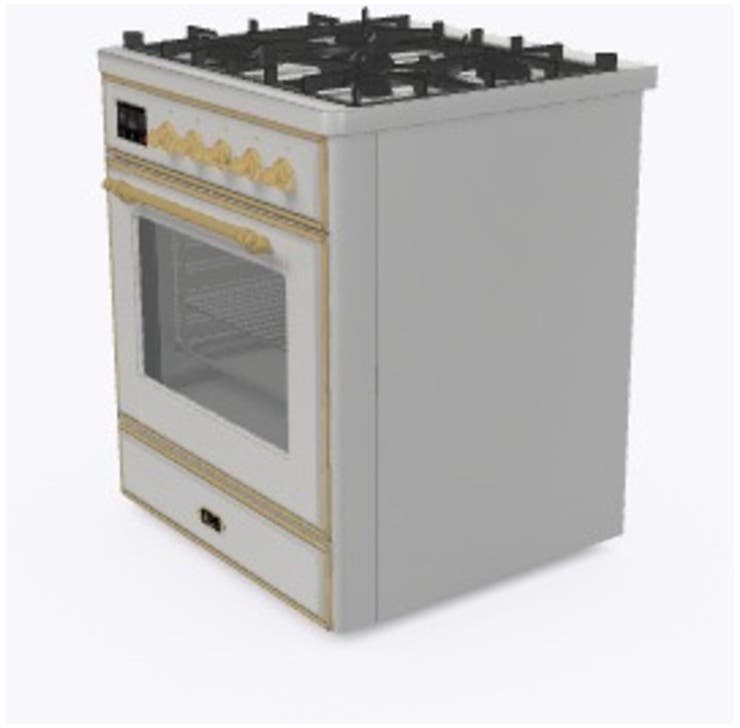 Ilve UM30DNE3SSG Natural Gas In Stainless Steel W/ Brass Trim