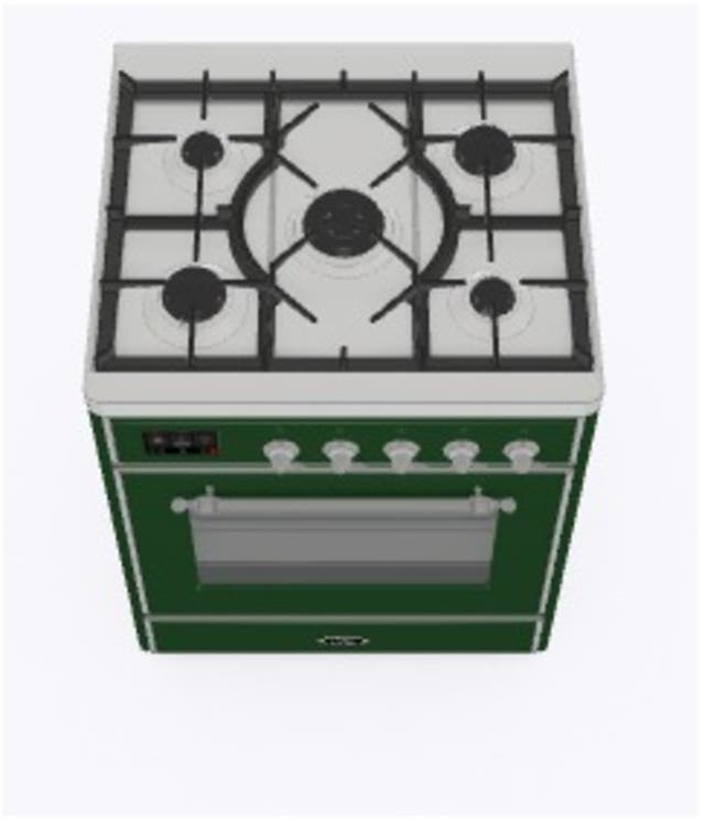 Ilve UM30DNE3EGC Natural Gas In Emerald Green W/ Chrome Trim