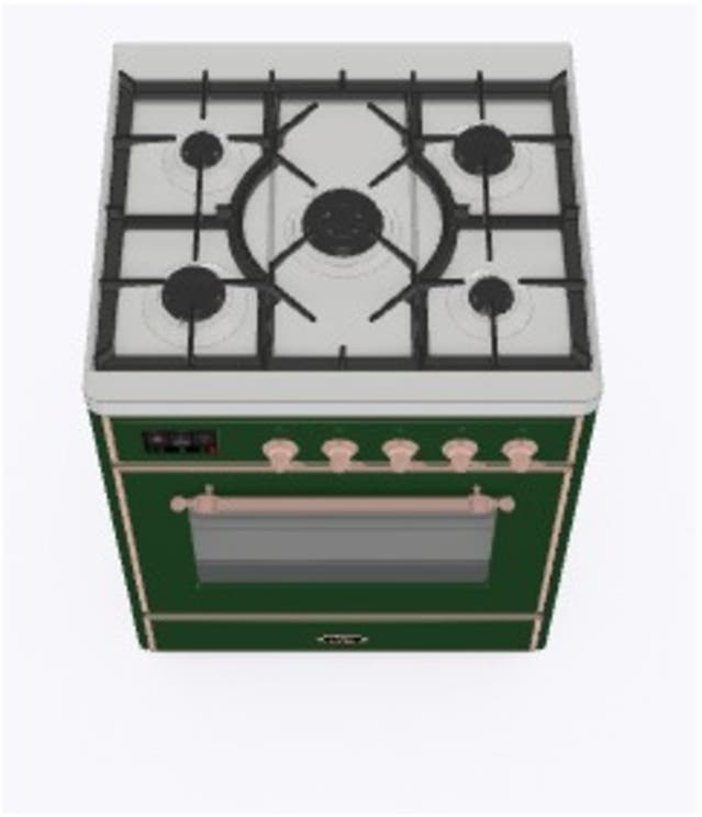 Ilve UM30DNE3EGP Natural Gas In Emerald Green W/ Copper Trim