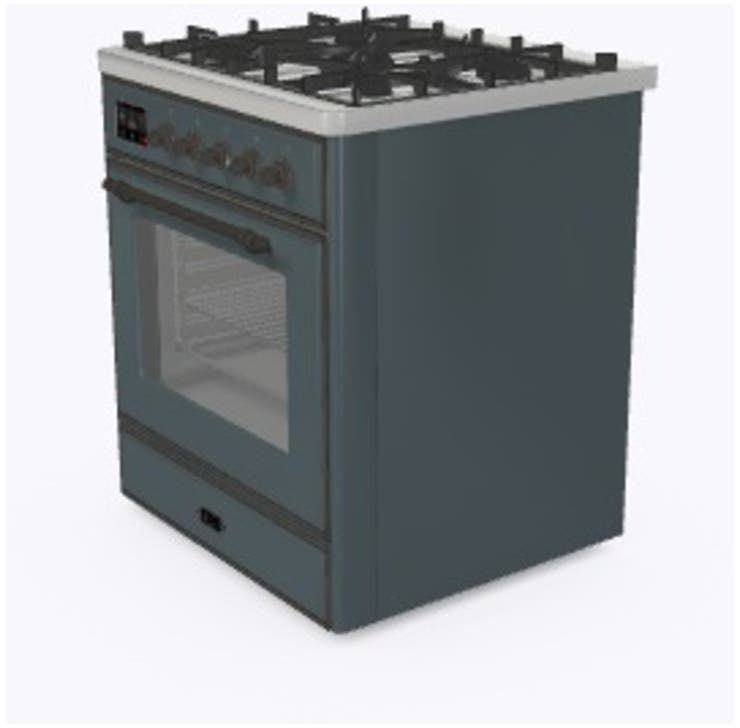 Ilve UM30DNE3BGBLP Liquid Propane In Blue Grey W/ Bronze Trim