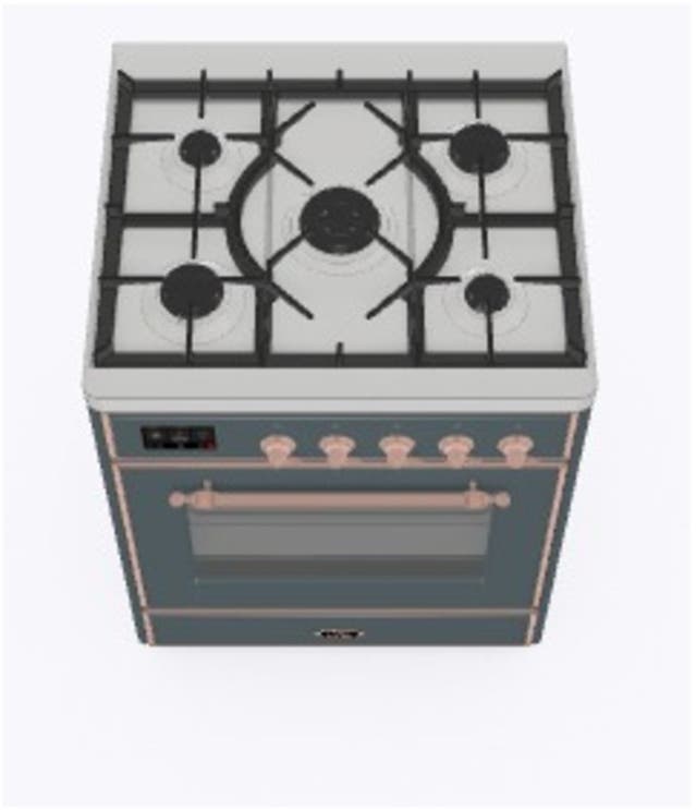 Ilve UM30DNE3BGP Natural Gas In Blue Grey W/ Copper Trim