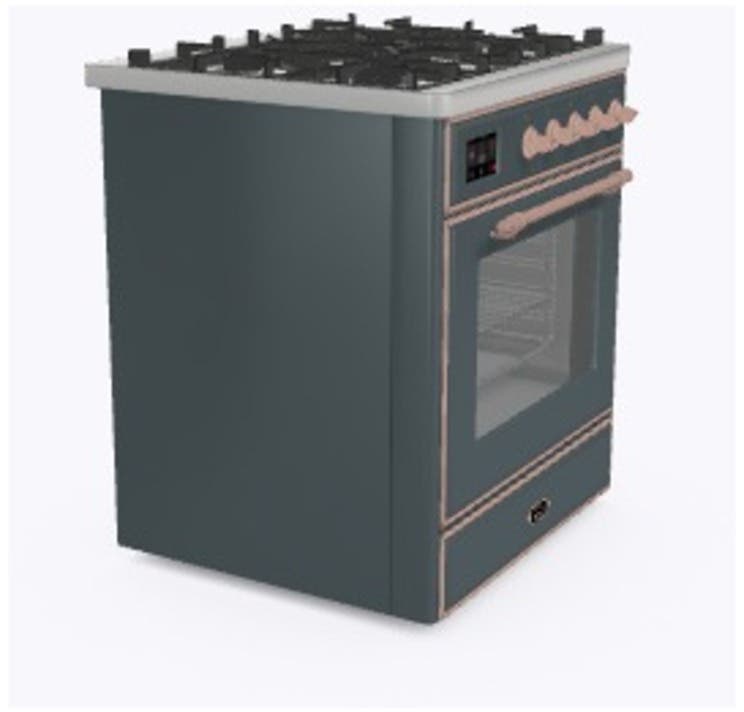Ilve UM30DNE3BGP Natural Gas In Blue Grey W/ Copper Trim