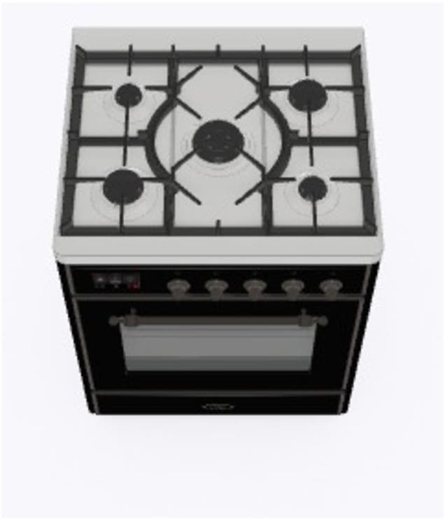 Ilve UM30DNE3BKB Natural Gas In Glossy Black W/ Bronze Trim