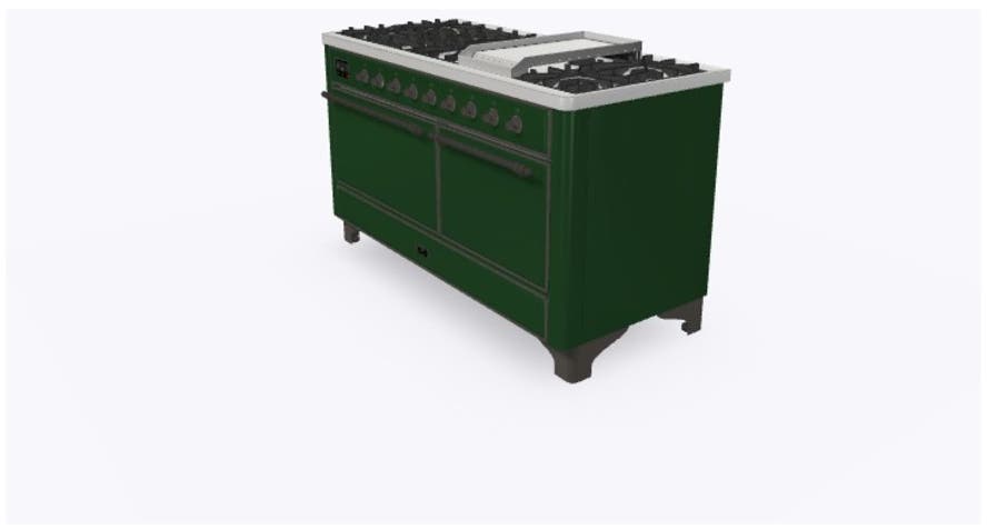 Ilve UM15FDQNS3EGB Natural Gas In Emerald Green W/ Bronze Trim