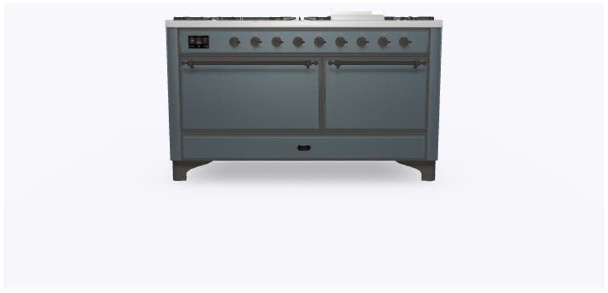 Ilve UM15FDQNS3BGBLP Liquid Propane In Blue Grey W/ Bronze Trim