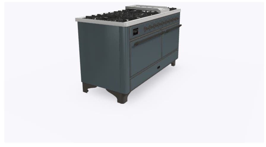 Ilve UM15FDQNS3BGBLP Liquid Propane In Blue Grey W/ Bronze Trim