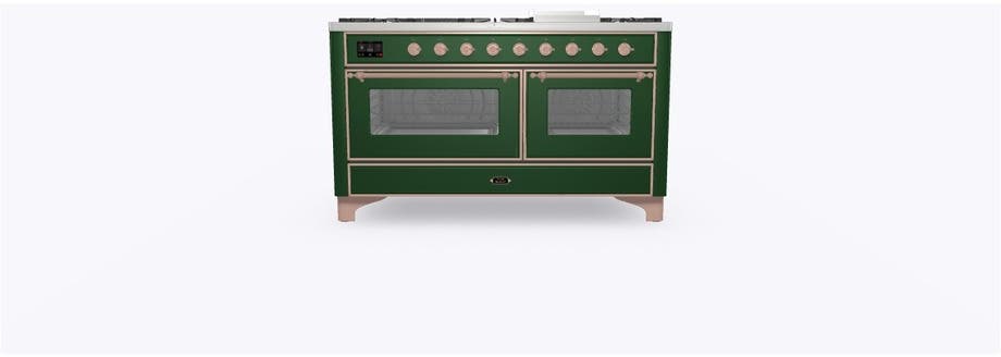 Ilve UM15FDNS3EGP Natural Gas In Emerald Green W/ Copper Trim