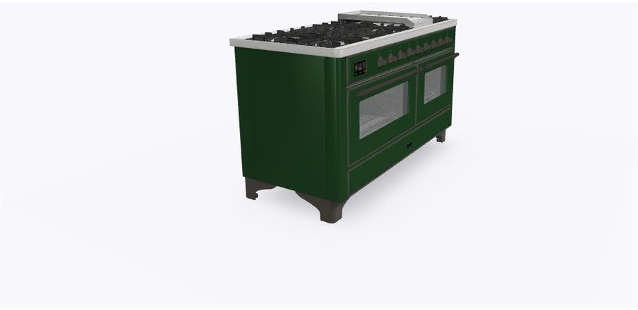 Ilve UM15FDNS3EGB Natural Gas In Emerald Green W/ Bronze Trim