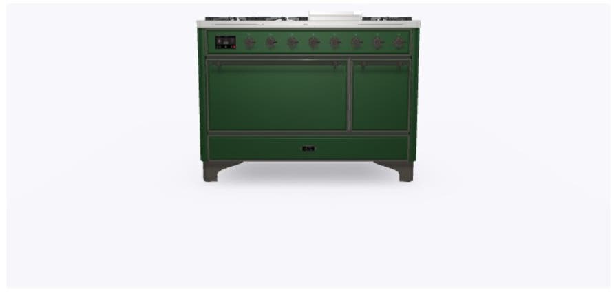 Ilve UM12FDQNS3EGB Natural Gas In Emerald Green W/ Bronze Trim