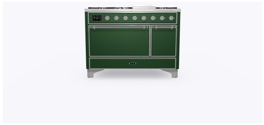 Ilve UM12FDQNS3EGC Natural Gas In Emerald Green W/ Chrome Trim